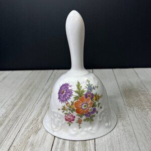 Vintage Hammersley Bone Chine Bell Royal Worcester Spode 6'' Floral White